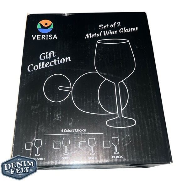 VERISA Rose Gold 18oz Unbreakable Steel Wine Glasses/Goblet | Set of 2 | NEW🩷🍷 - Picture 7 of 10